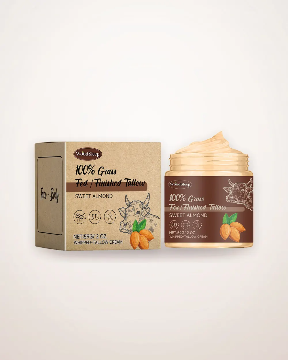 Beef Tallow Almond Oil Skin Cream