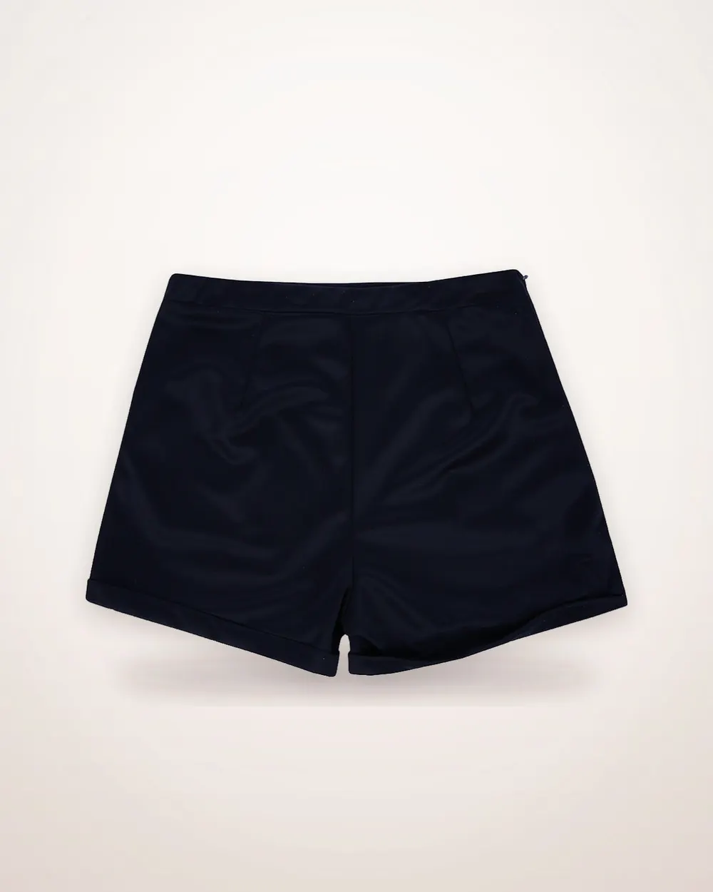 Button-Front Solid Color Shorts