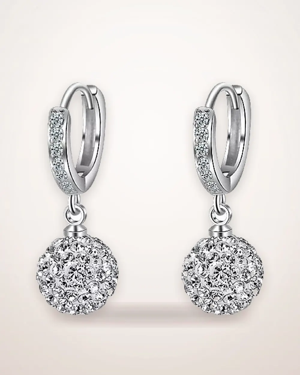 Round Zircon Stud Earrings