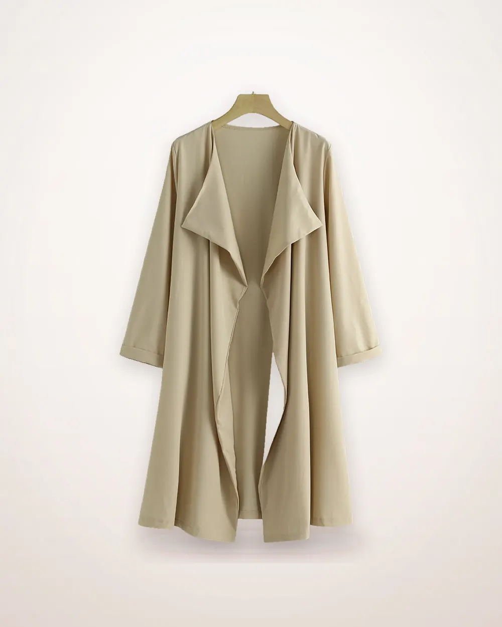 Straight-Cut Mid-Length Trench Coat