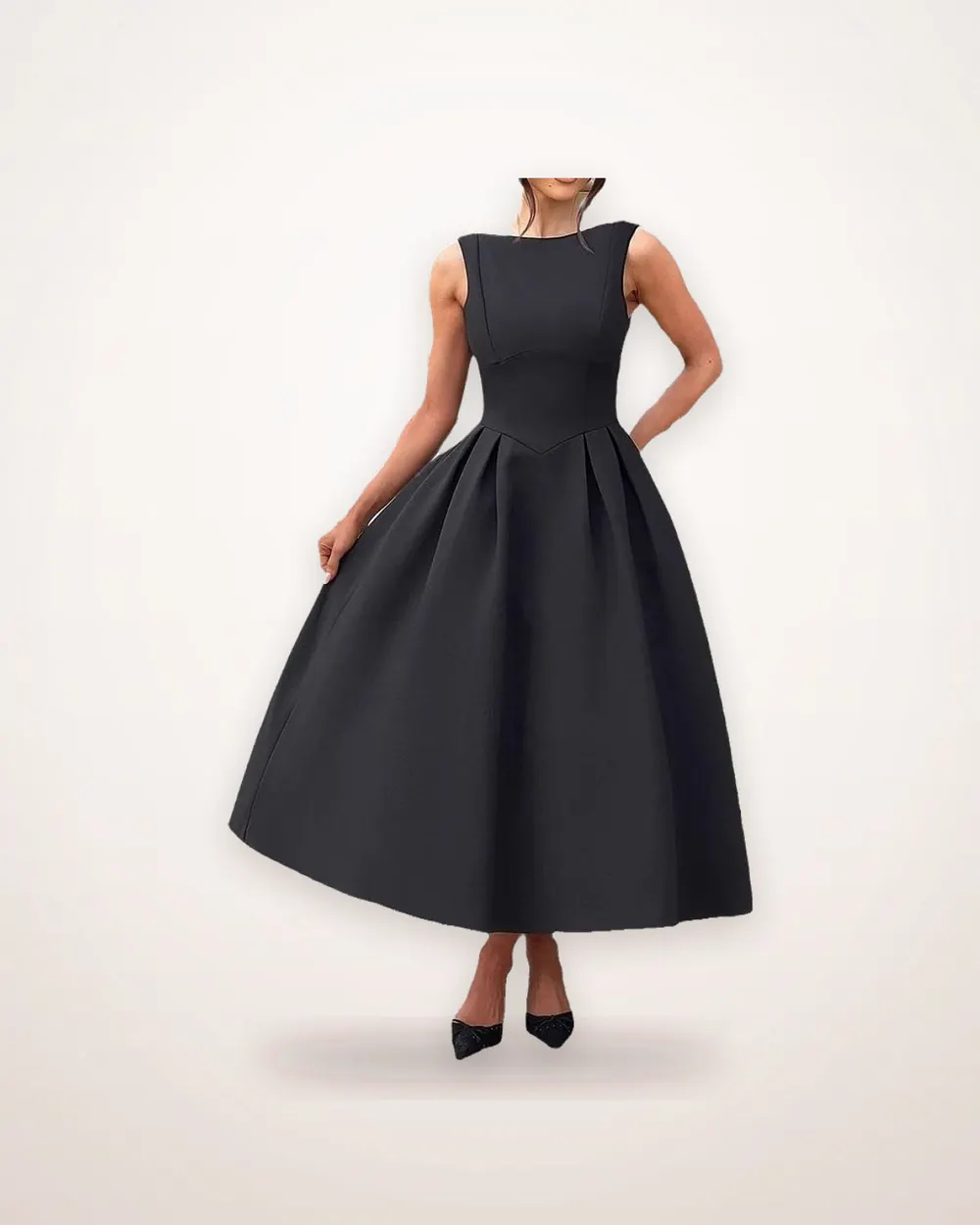 Hollow-Out Cinched Asymmetric Dress