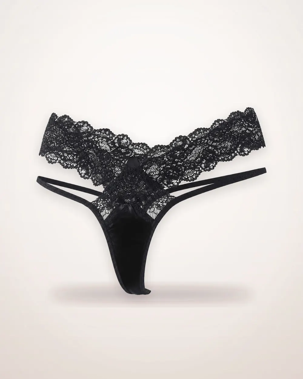 Lace Thong with Double-Band Sides