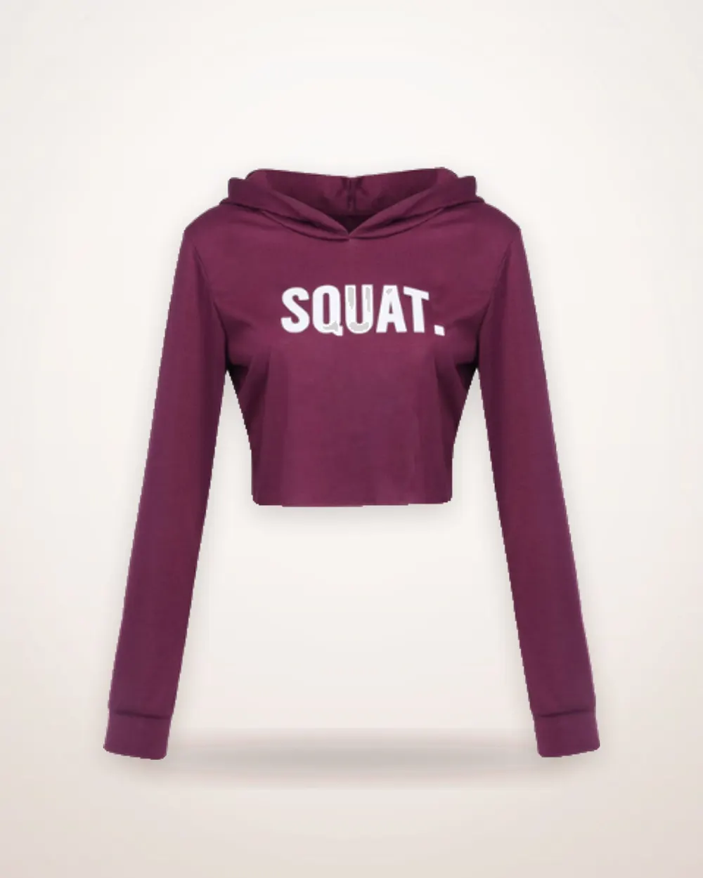 Cropped Letter Print Hoodie