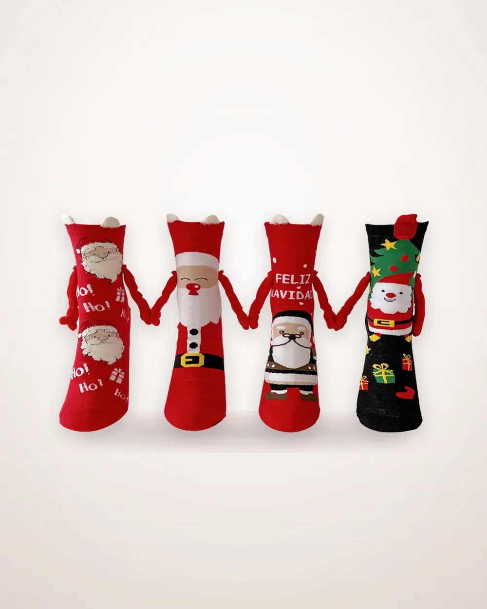 Festive Magnetic Hand-Holding Socks
