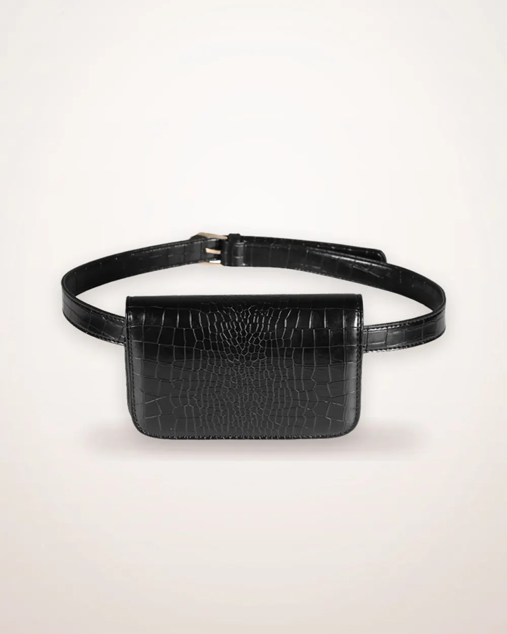 Structured PU Leather Waist Bag