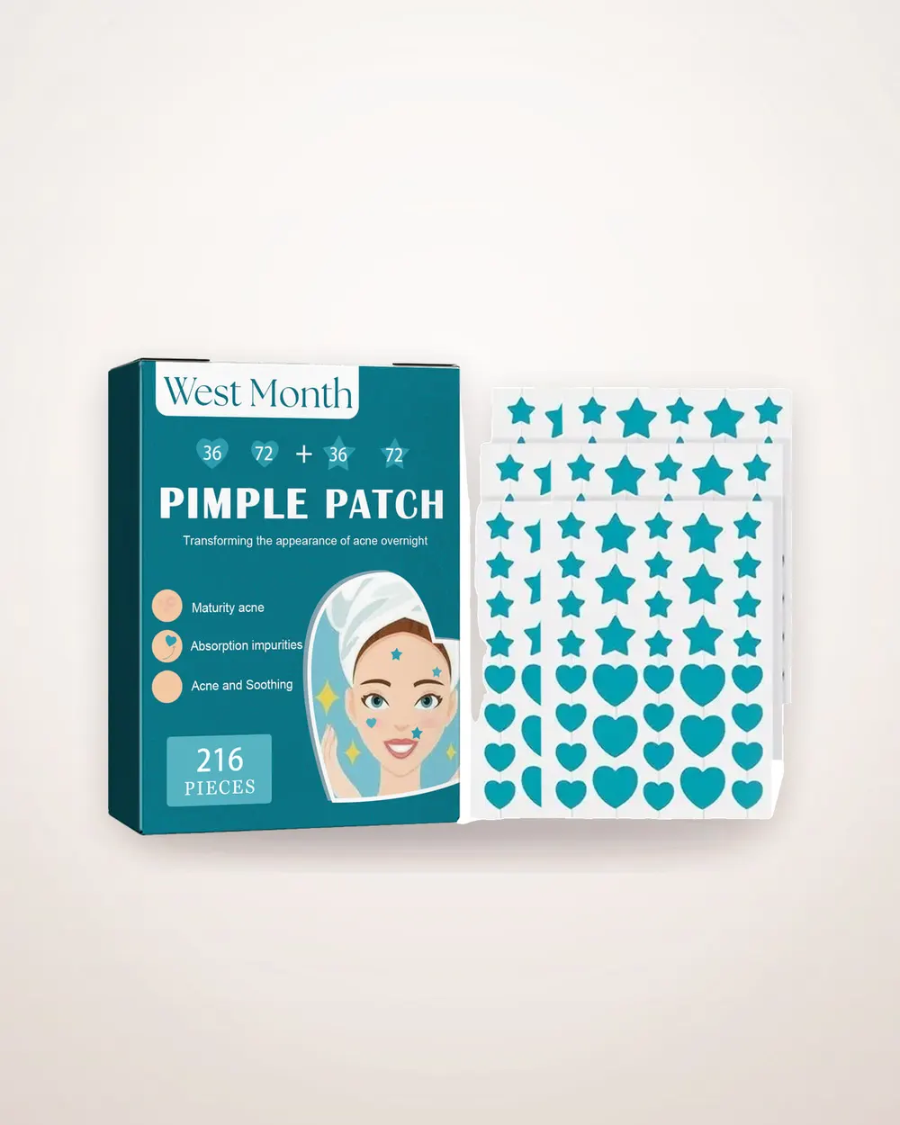 Invisible Waterproof Hydrocolloid Patches