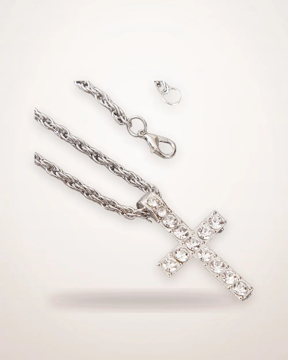 Cross Pendant Rope Chain Necklace