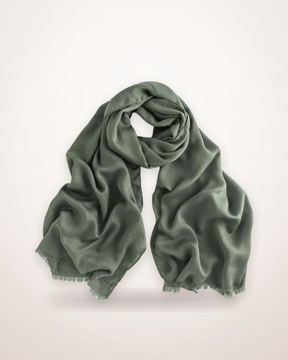 Herringbone Monochrome Tassel Scarf