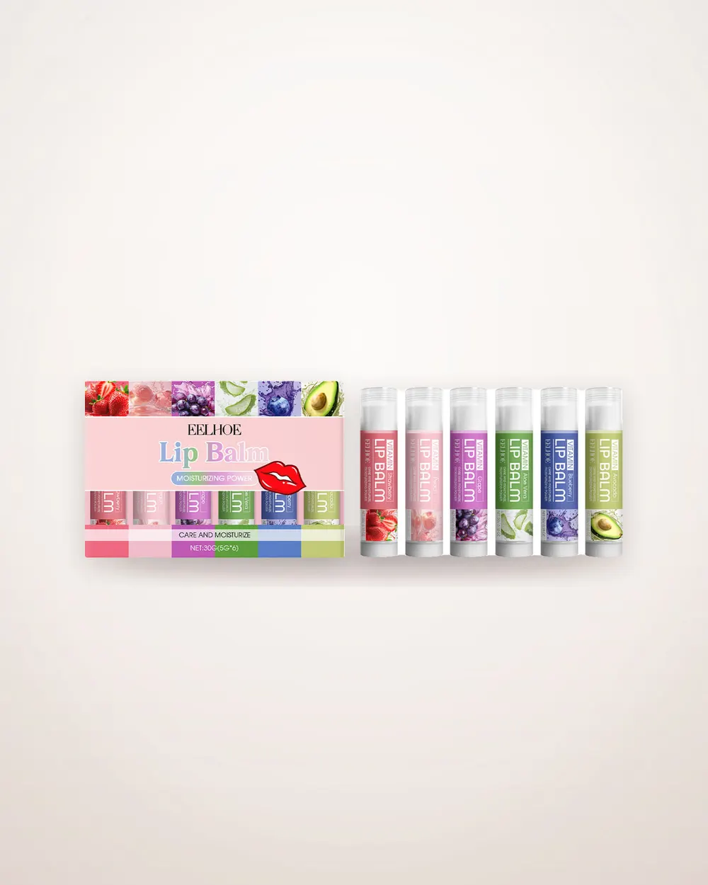 Nourishing Beeswax Lip Balm Set