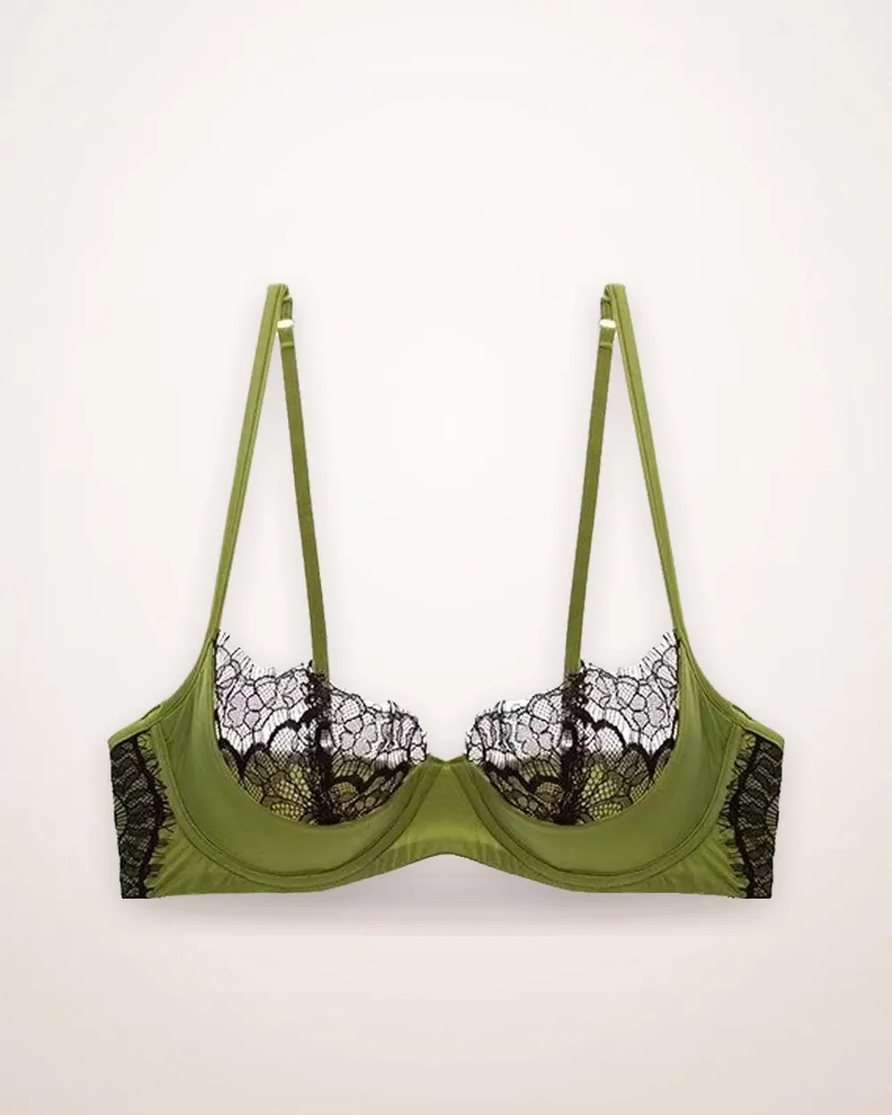 Lace Edging Half-Cup Padded Bra