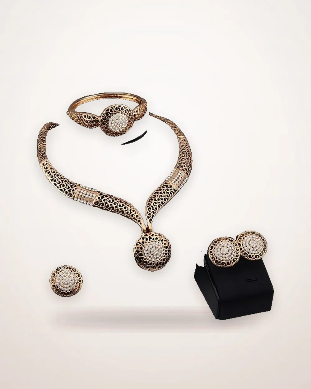 Four-Piece Bamboo-Link Jewelry Set