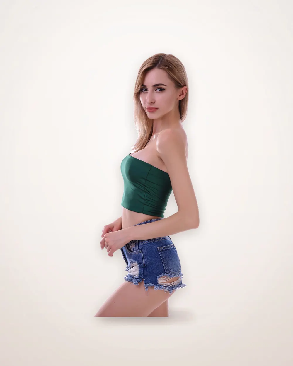 One-Shoulder Slim Crop Vest