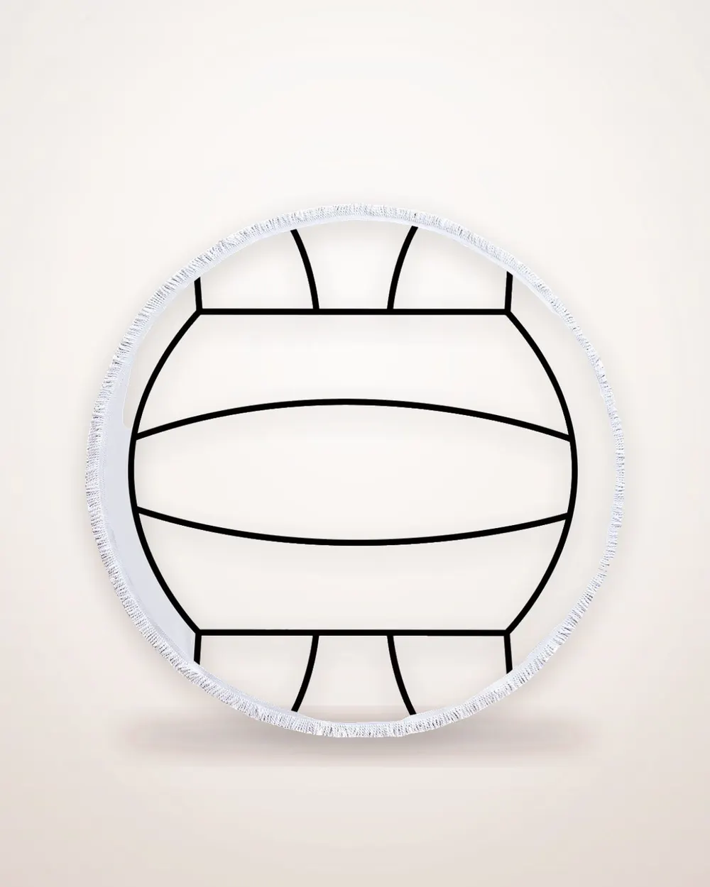 Round Fringed Beach Towel