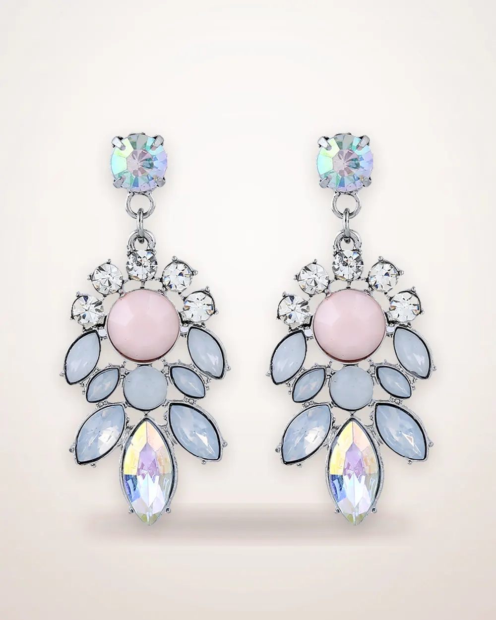 Geometric Electroplated Alloy Earrings