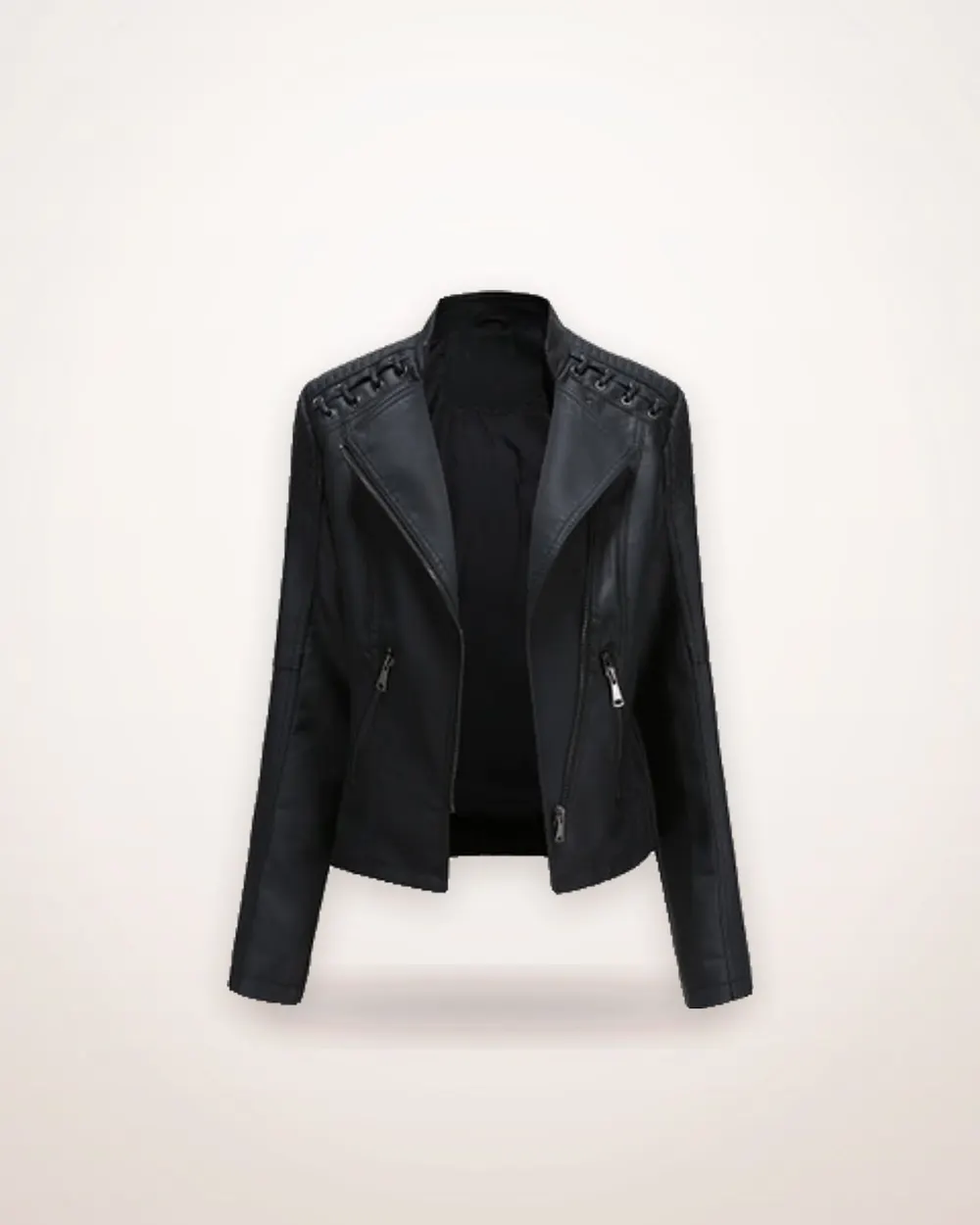 Slim Faux Leather Moto Jacket