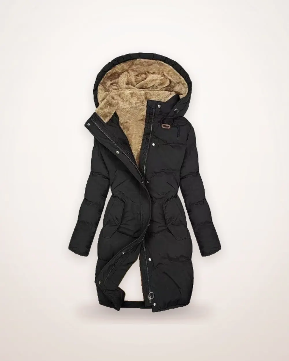 Fur Collar Longline Winter Coat