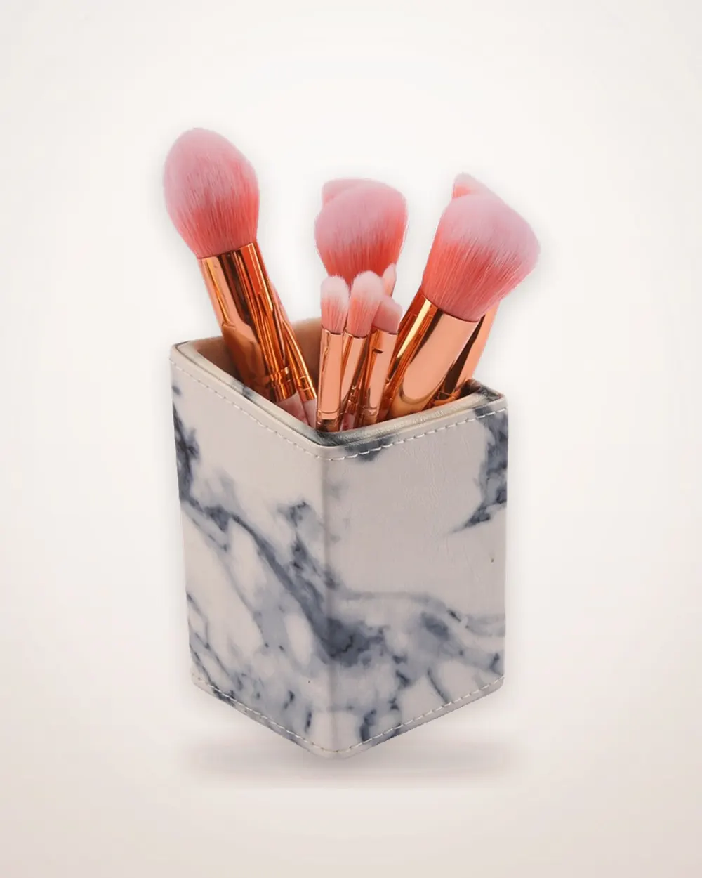 10-Piece Marble Makeup Brush Set