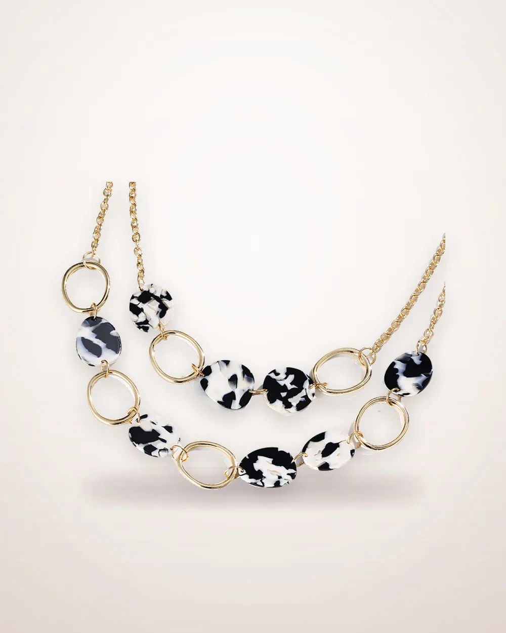 Geometric Acetate Plate Layered Necklace