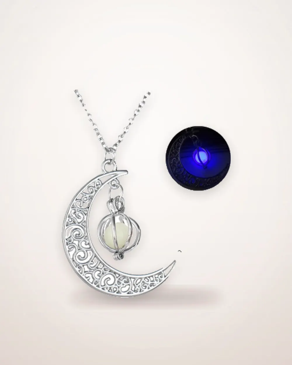 Luminous Moon Pendant Necklace
