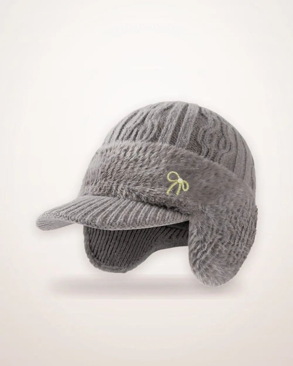 Striped Knit Ear-Warming Beanie