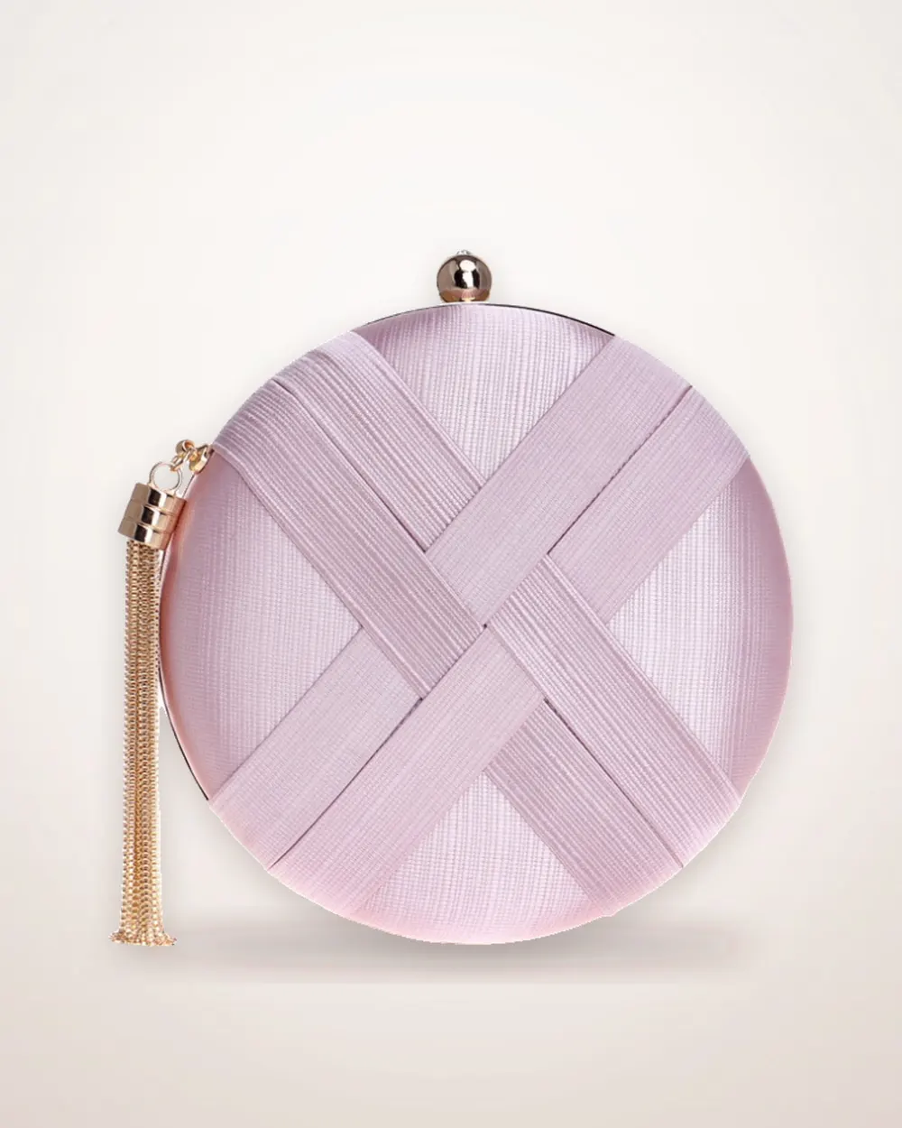 Structured Striped Evening Bag