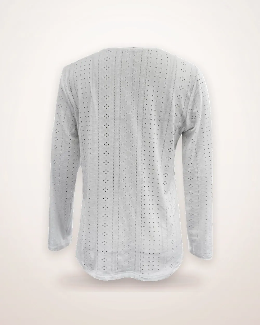 Semi-Sheer V-Neck Button-Front Blouse