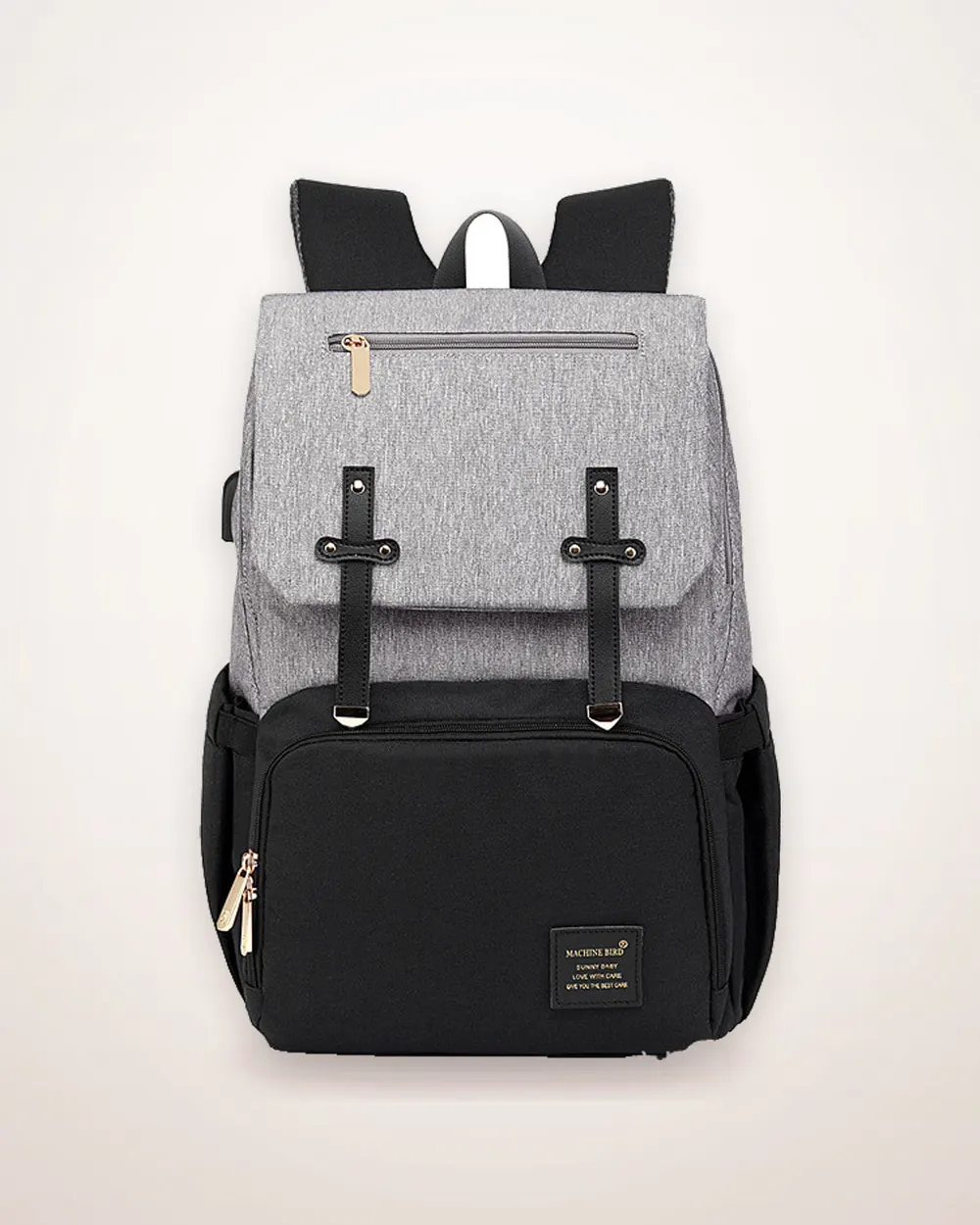 Oxford Diaper Backpack with Stroller Hooks