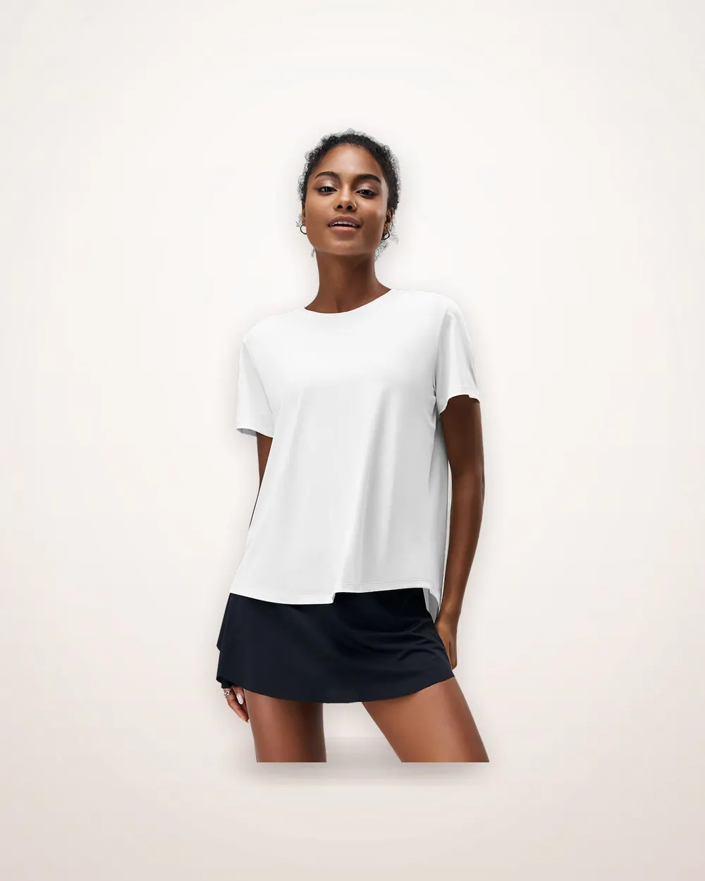 Cool-Touch Yoga Top with Back Slit