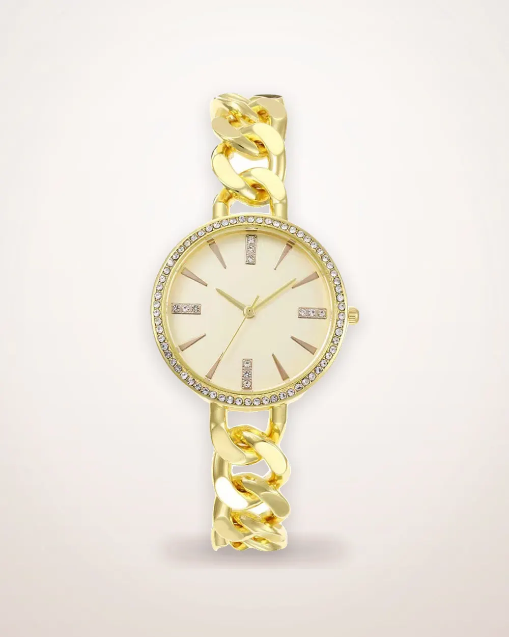 Slim Alloy Strap Round Dial Watch
