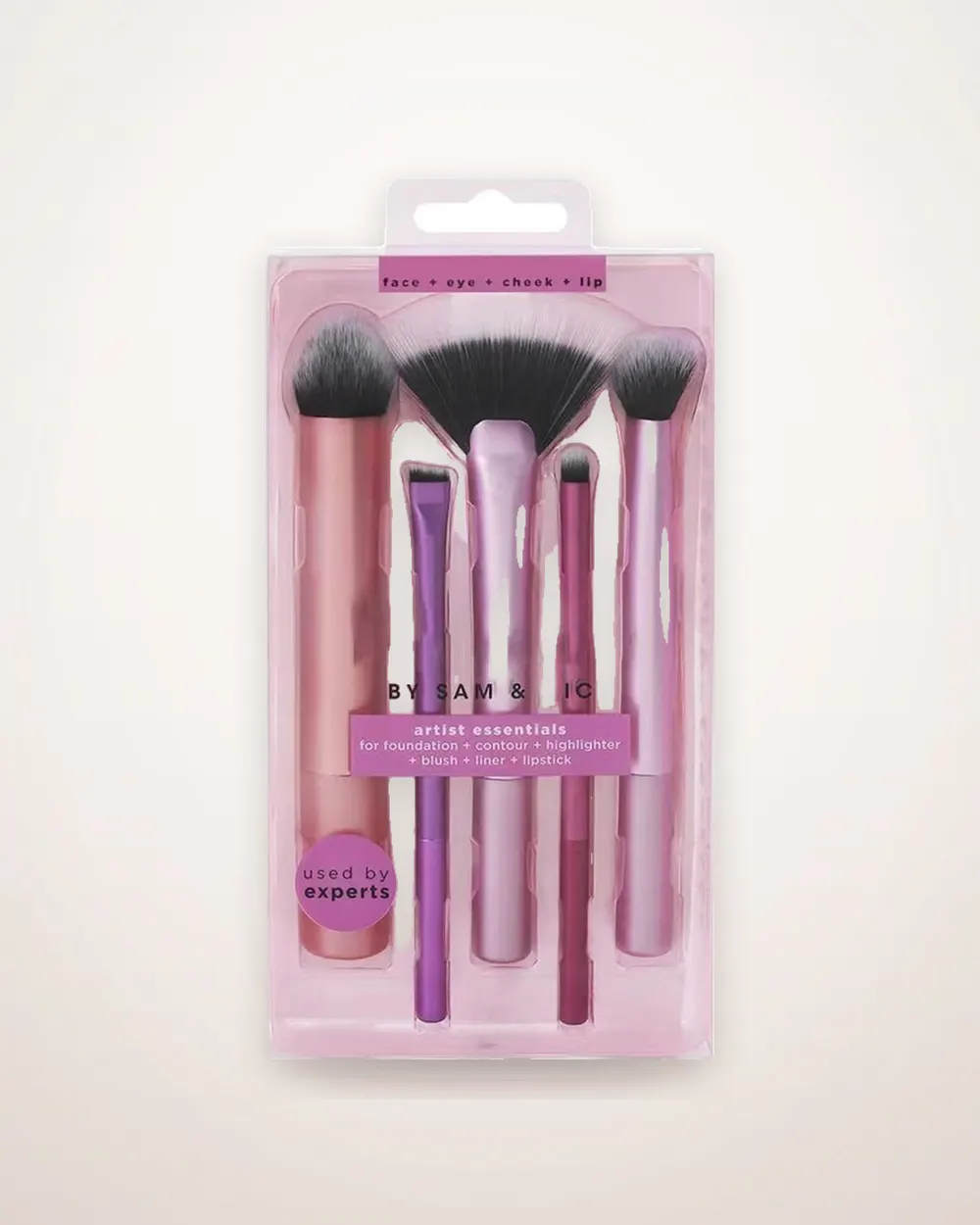 5-Piece Golden Makeup Brush Set