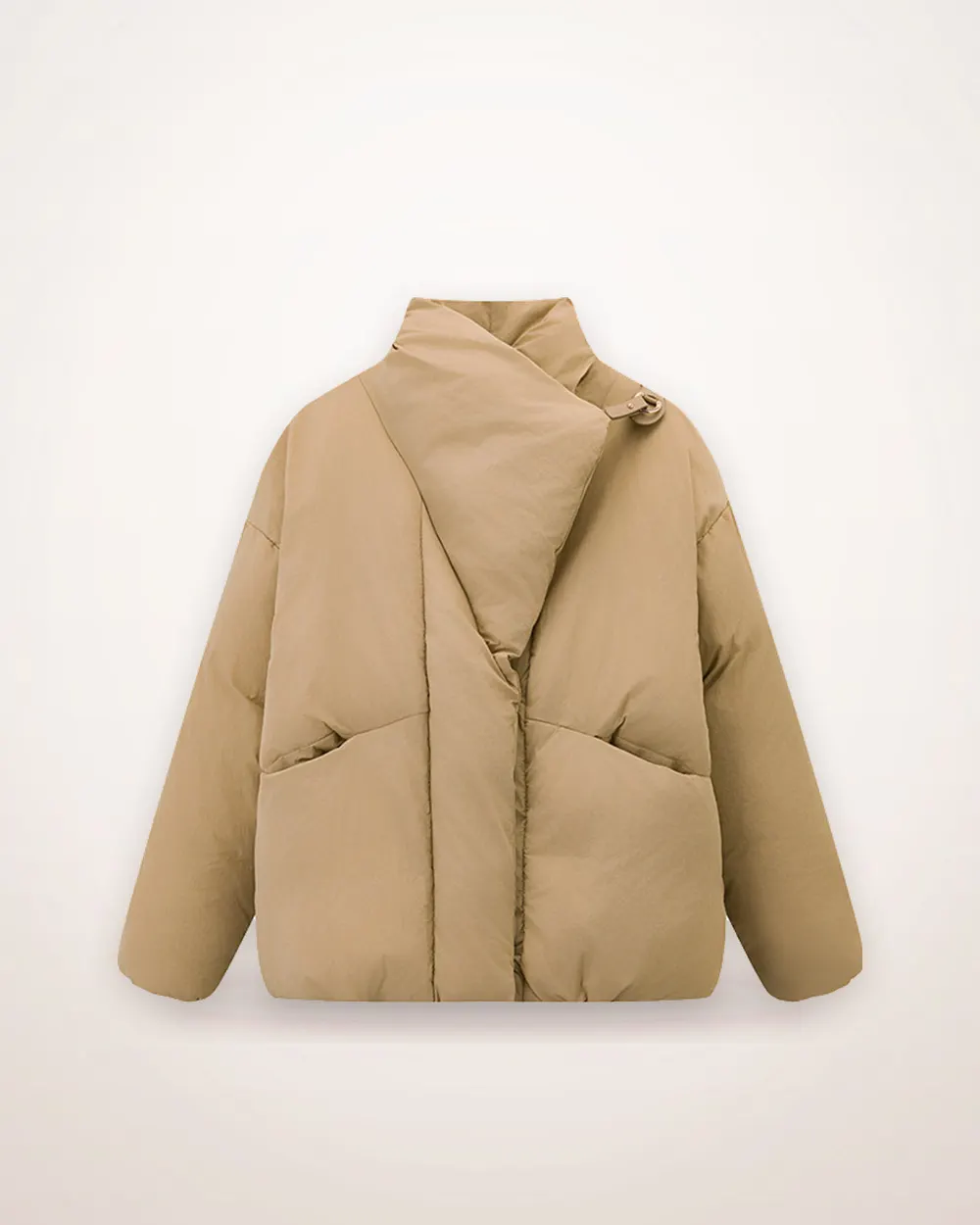 Short Padded Solid Color Coat