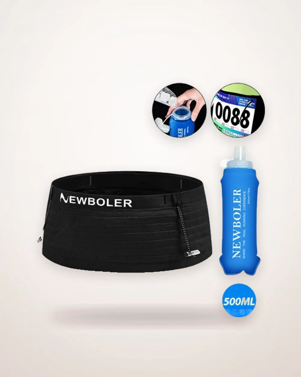 Ultra-Light Running Waist Bag with Soft Bottle