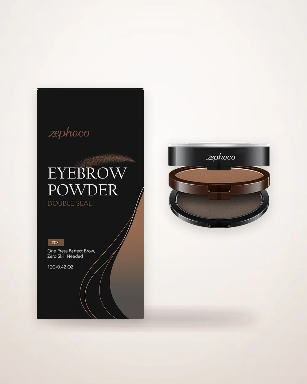 Eyebrow Powder Stamp Set, Three Shapes