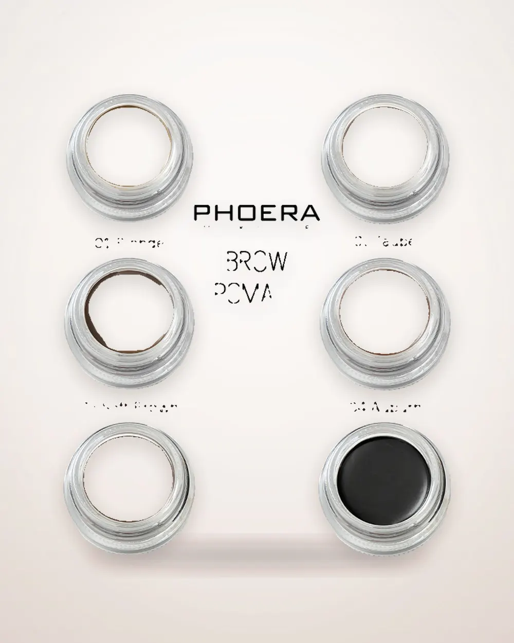 Six-Shade Eyebrow Cream with Brush