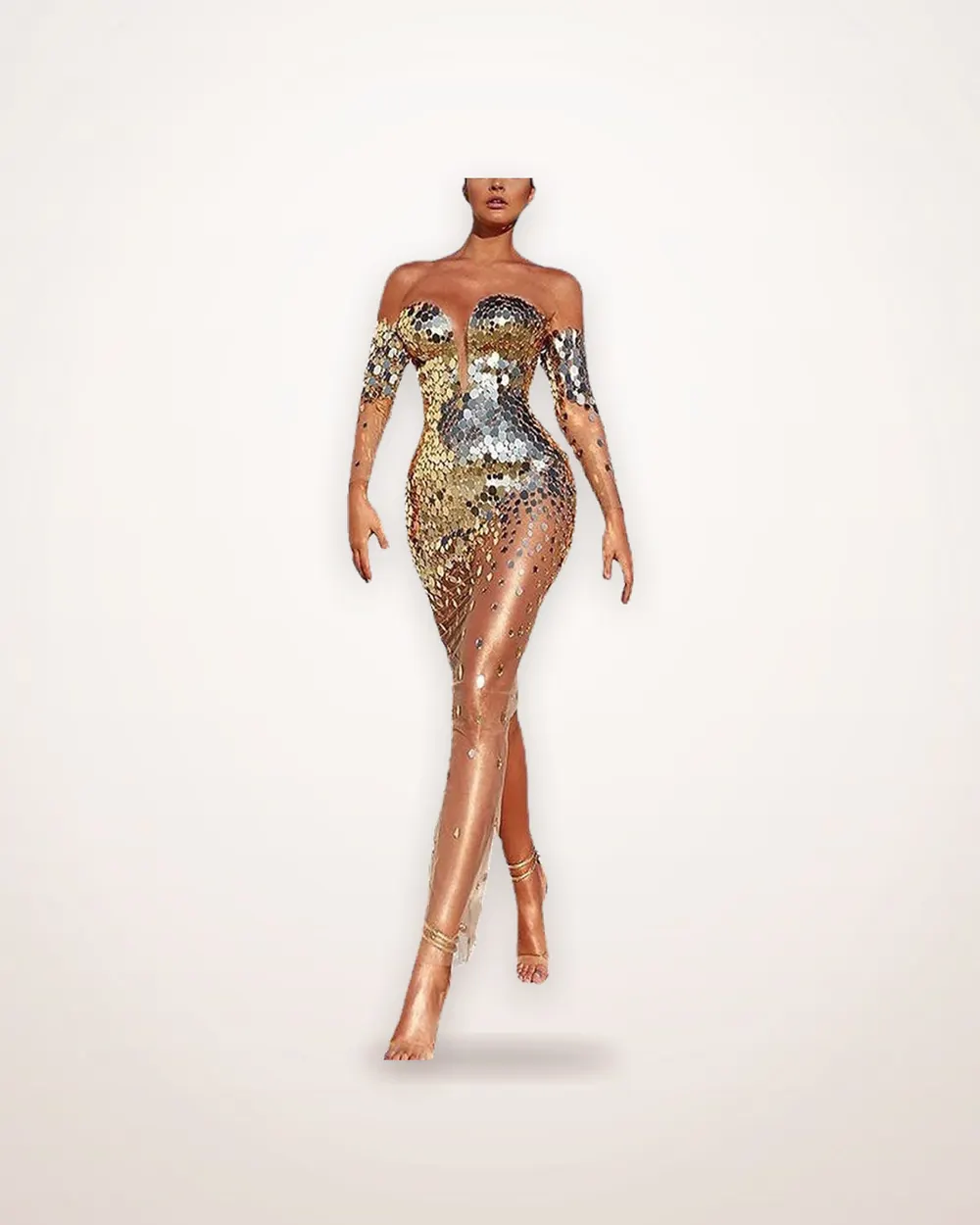 Golden Evening Dress