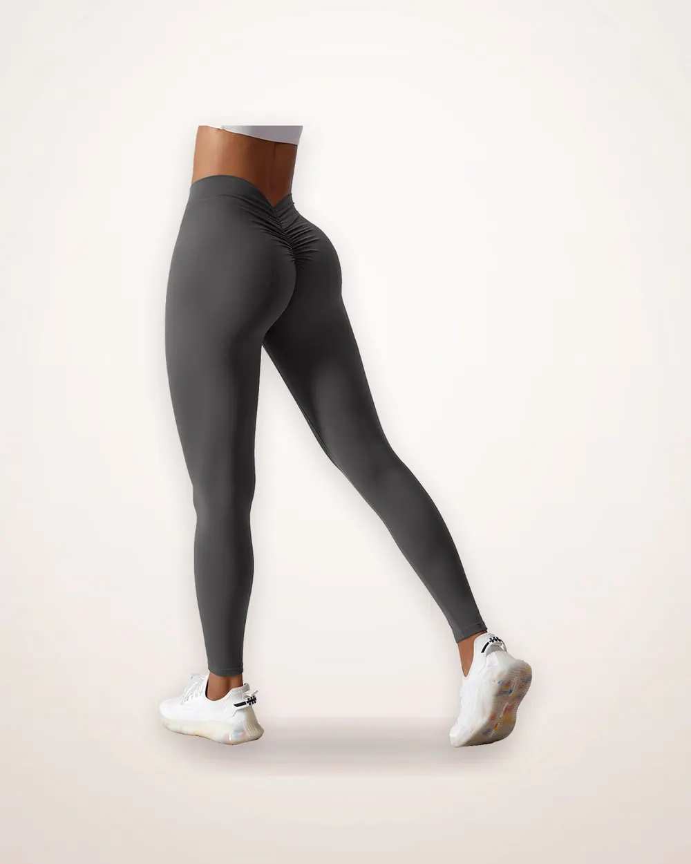Contoured Nylon Yoga Leggings