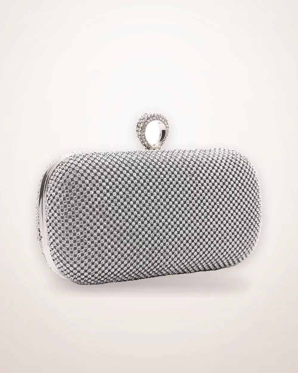 Studded Evening Clutch Bag with Chain