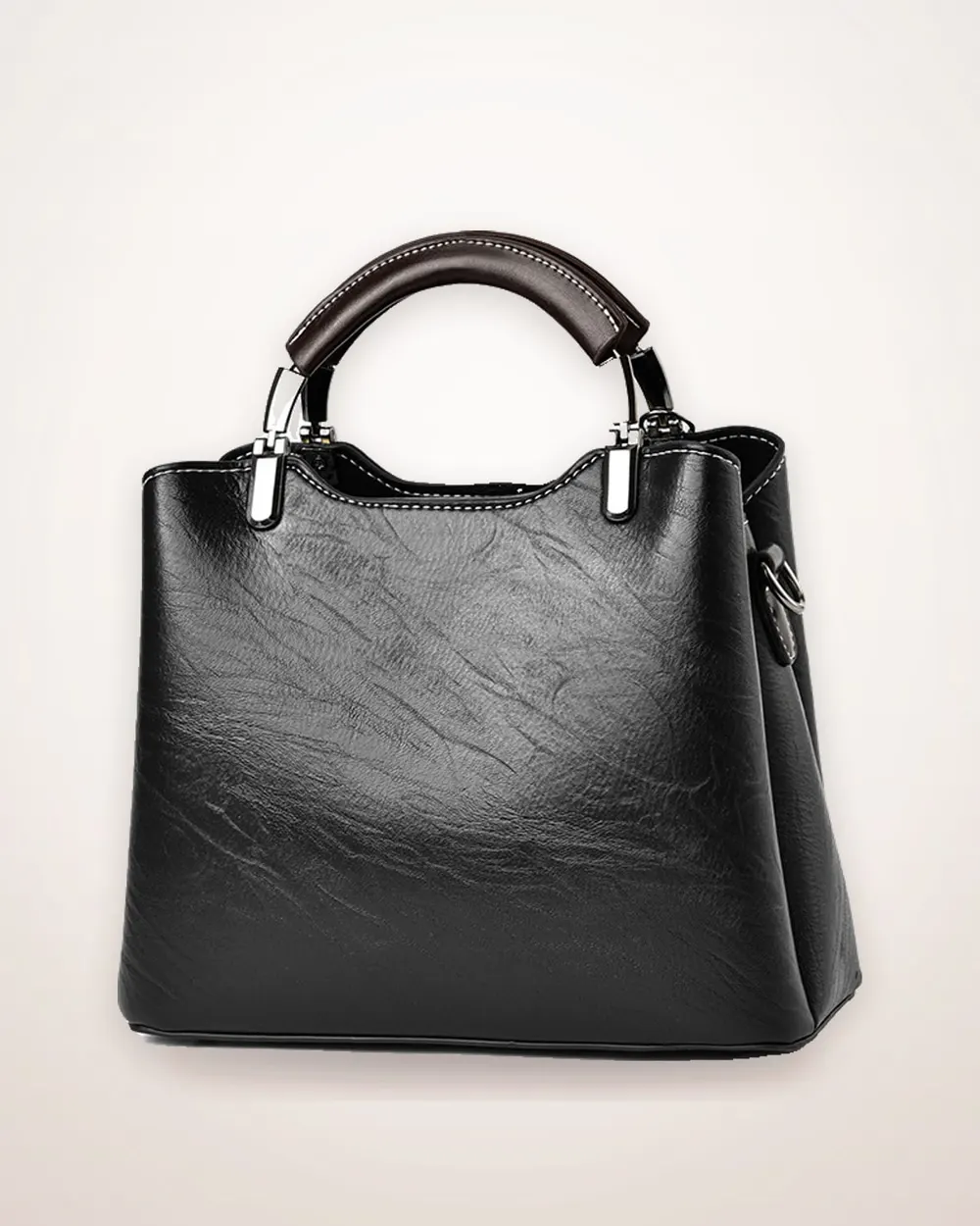 Square Faux Leather Crossbody Bag