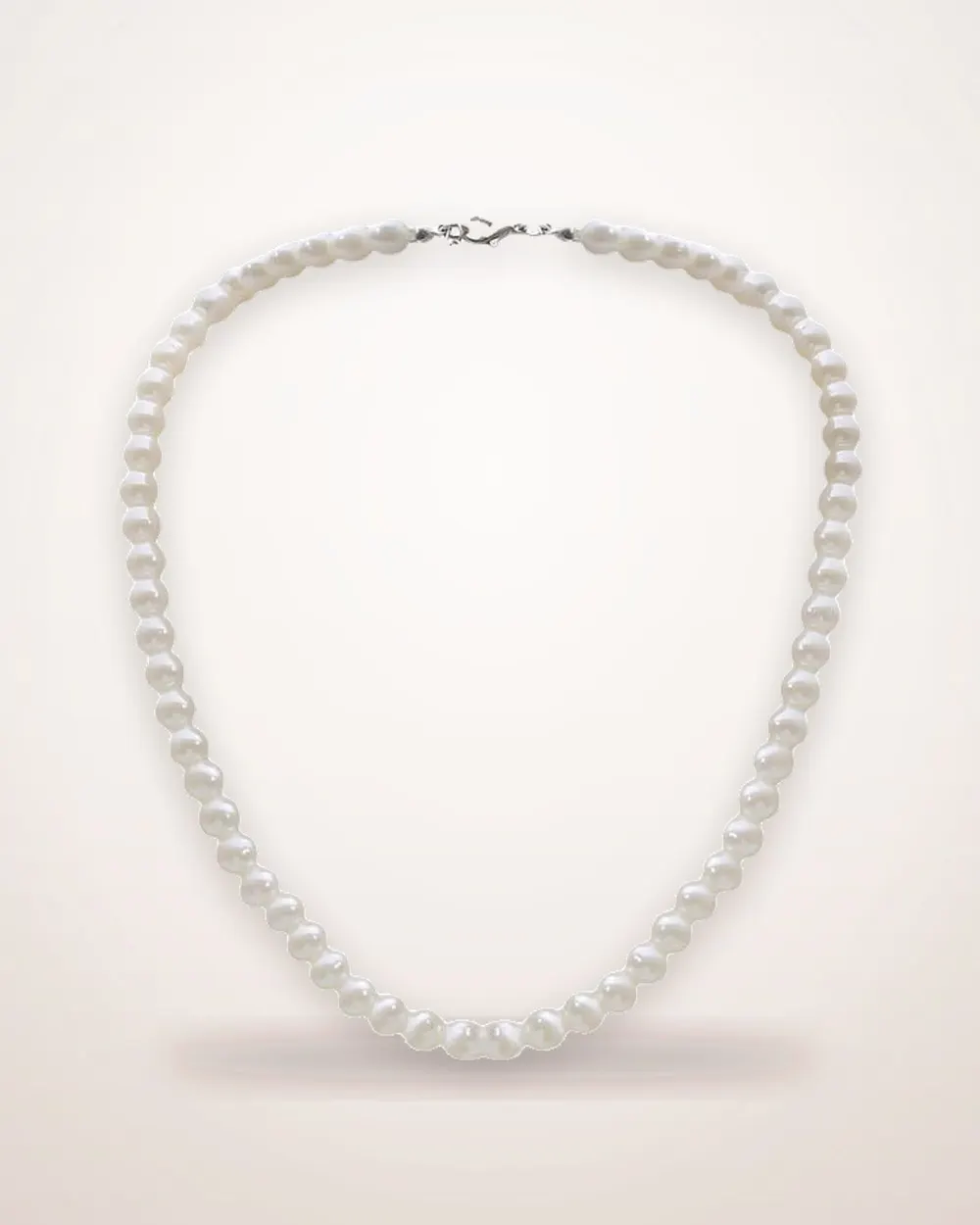 Geometric Imitation Pearl Necklace