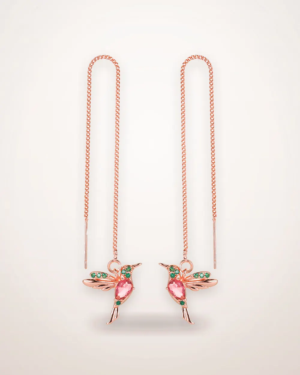 Hummingbird Crystal Drop Earrings
