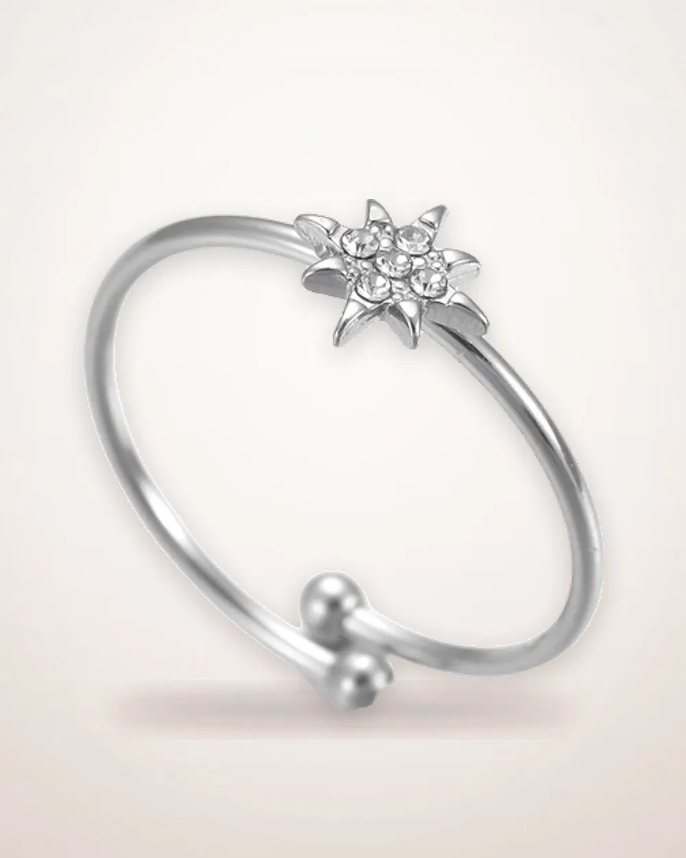 Star Motif Adjustable Ring
