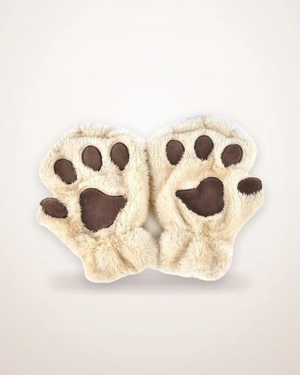 Embroidered Cat Paw Half-Cover Gloves