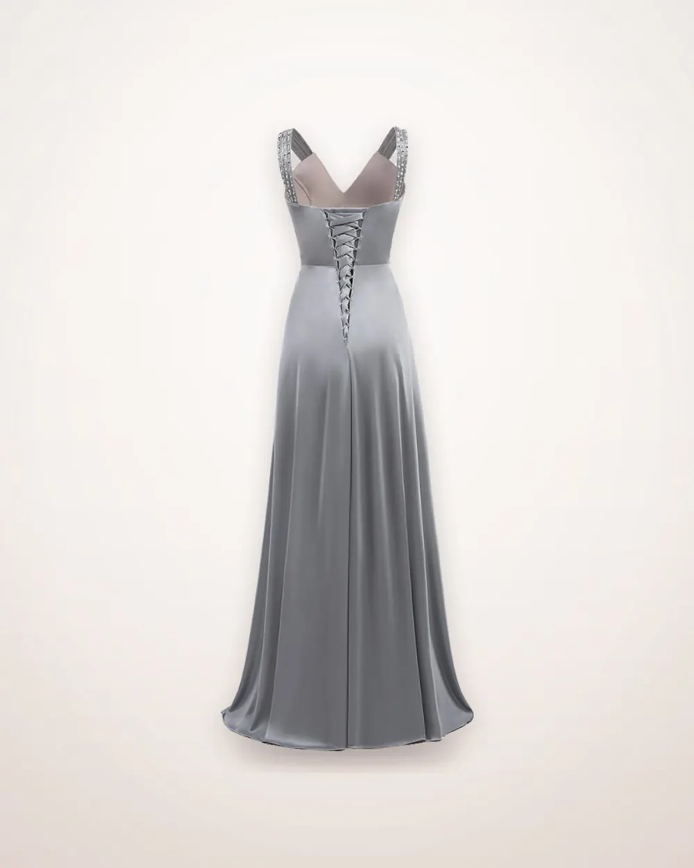 Sleeveless A-Line Long Evening Gown