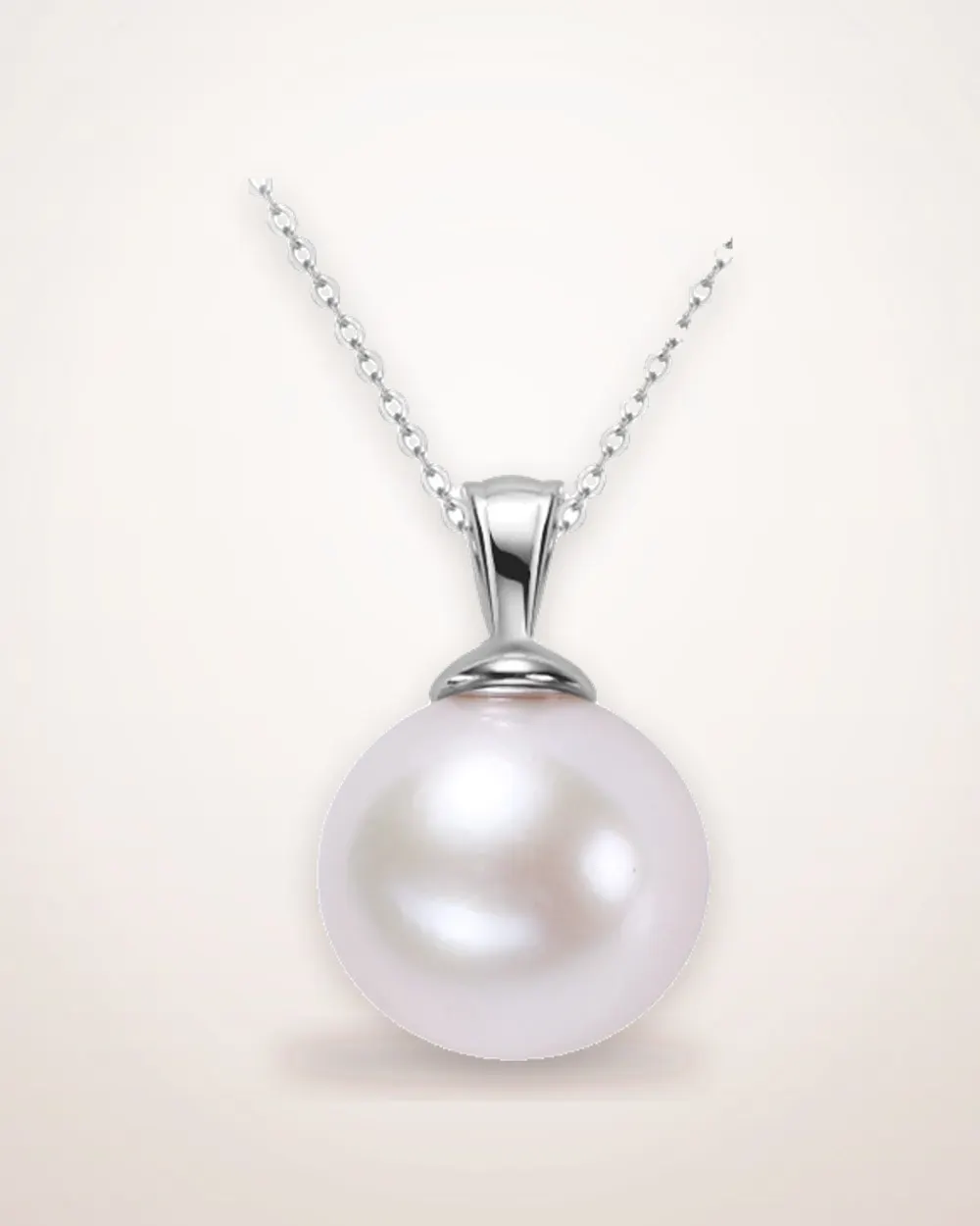 White Edison Pearl Pendant Necklace