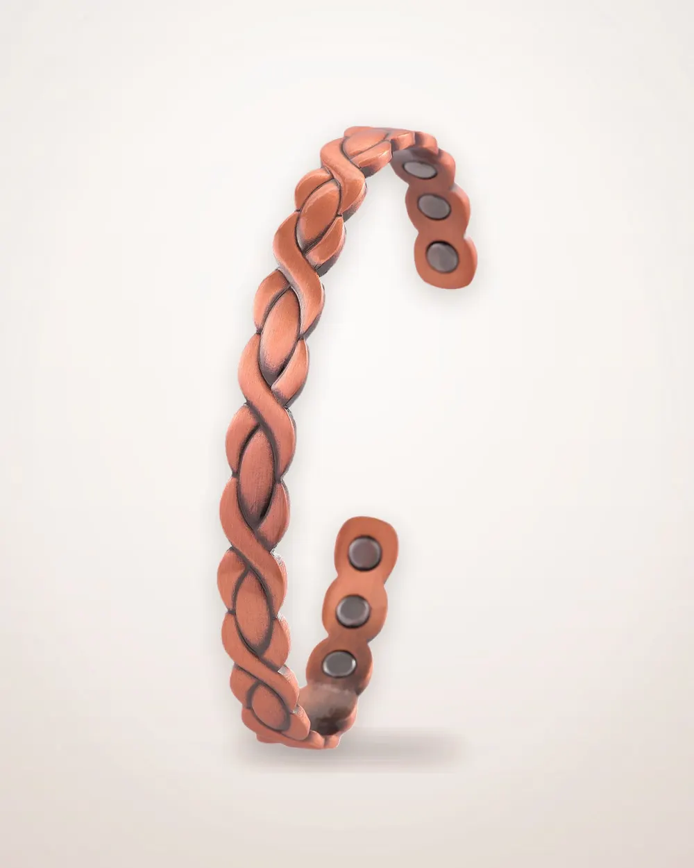 Copper Bracelet with Resin Dot Detail