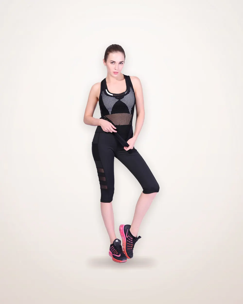 Quick-Dry High-Waist Mesh Leggings