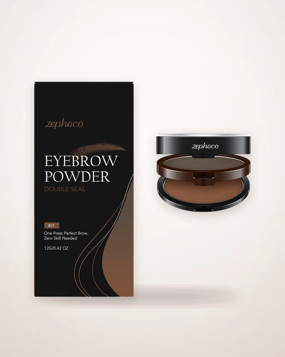 Eyebrow Stamp and Powder Set with 3 Stamps