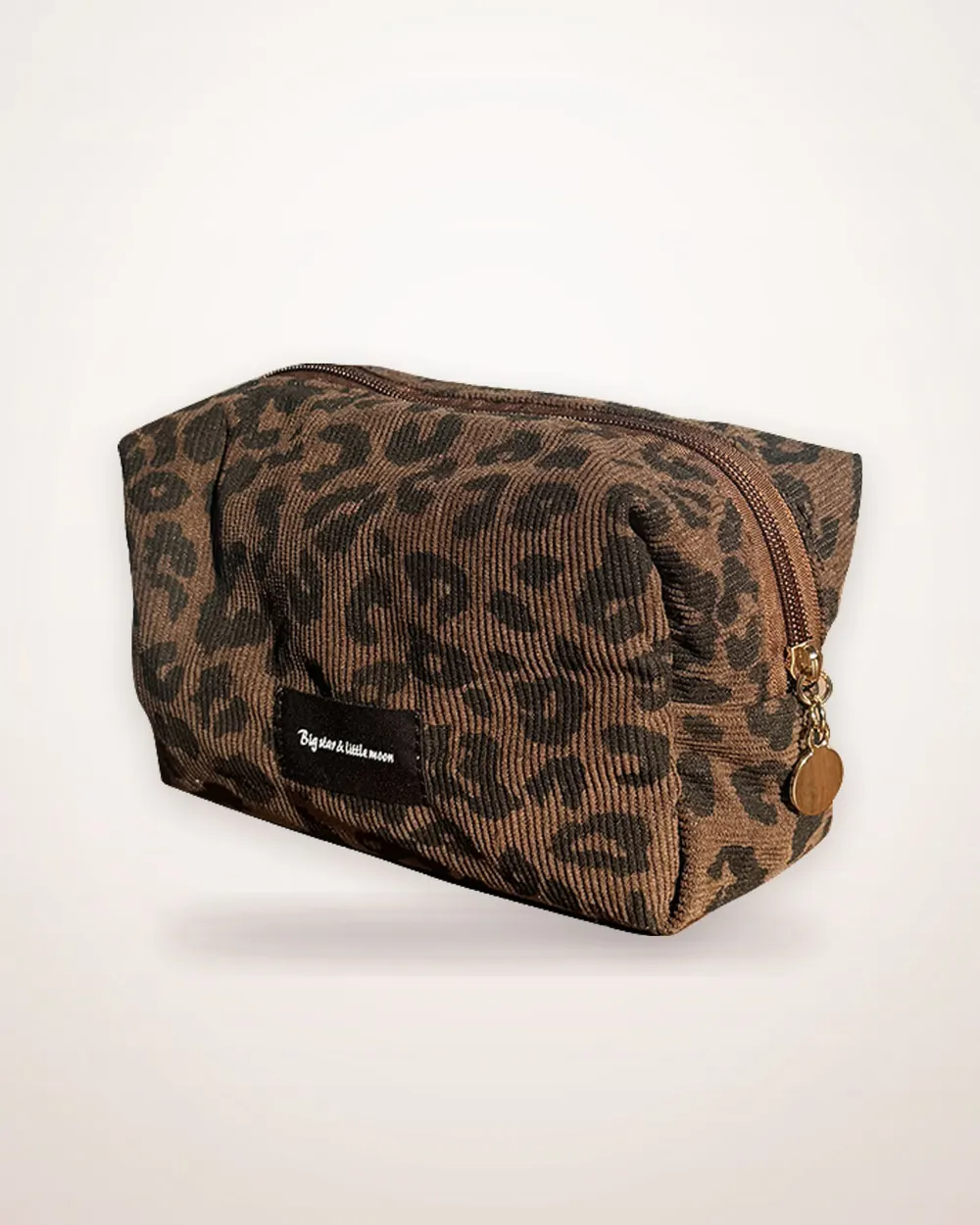 Soft Leopard Print Cosmetic Bag