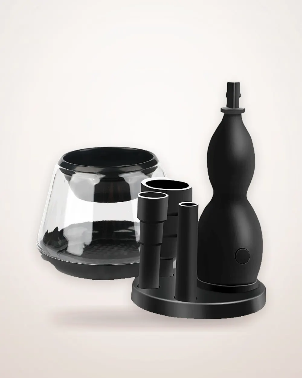 Electric Makeup Brush Cleaner with Three Cups