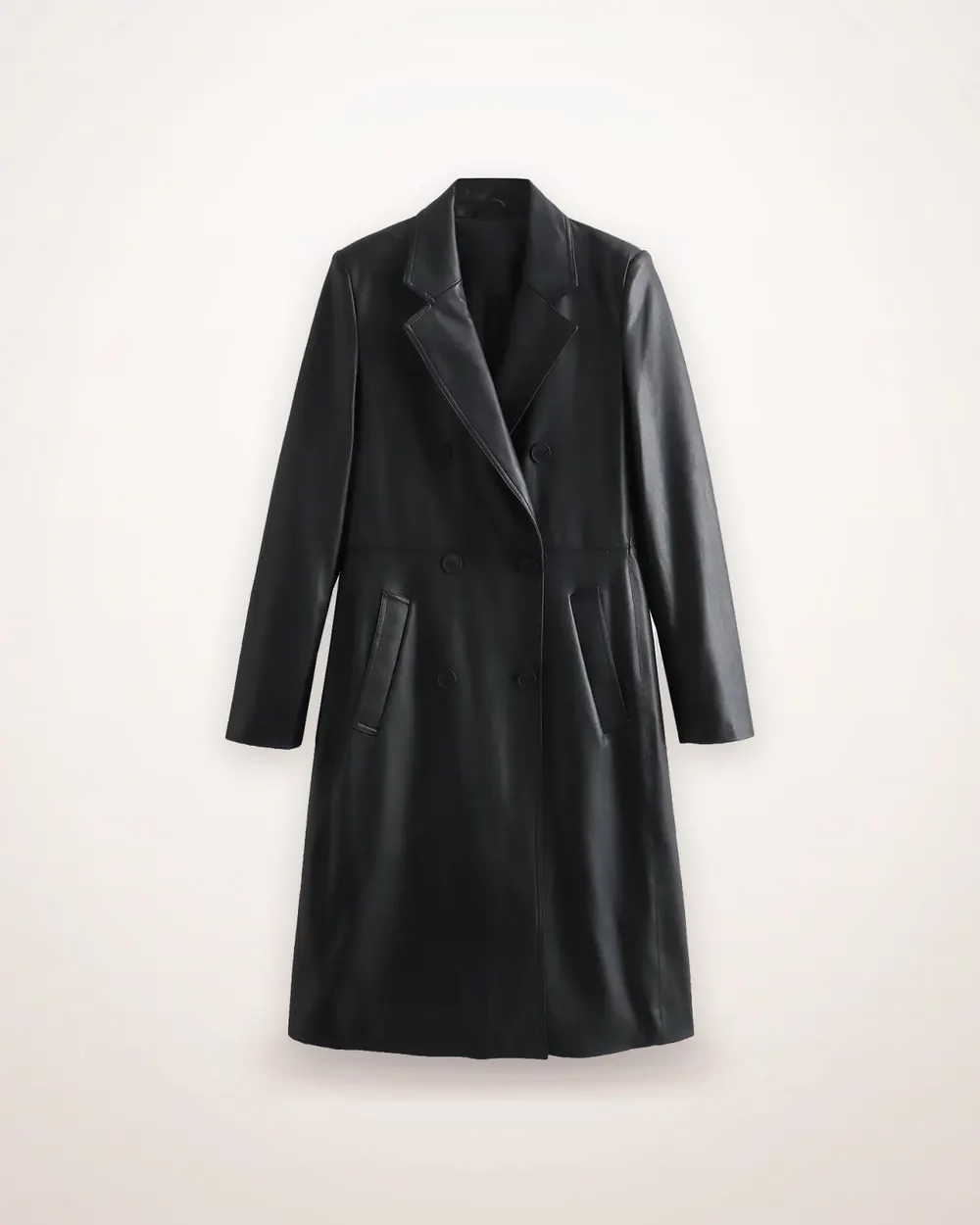 Loose Faux Leather Windbreaker Coat